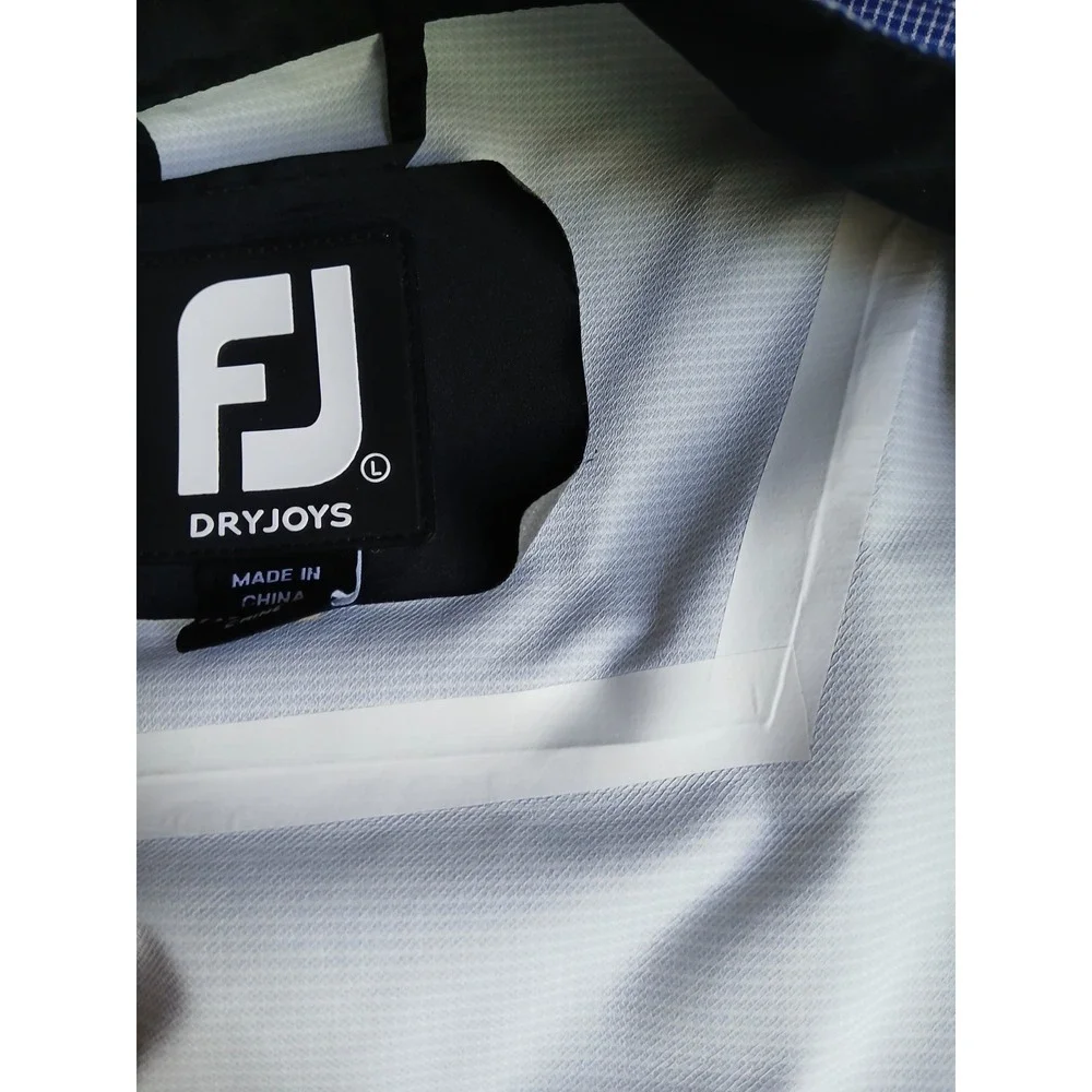 Footjoy Dryjoy Jacket Large Hydrolite Taped Seams Waterproof Golf Preppy
